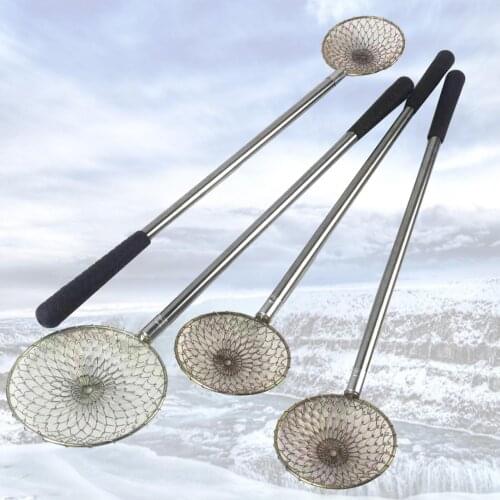 Winter 51cm Stainless Steel Wire Net Ice Fishing Hedge Winter Ice Mini Fish Strainer Scoops Fishing Tackles Products