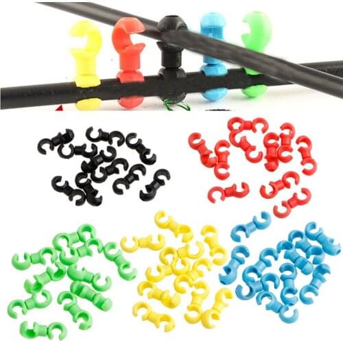 New 10pcs MTB Rotatable Brake Line C/S Buckle Derailleur Shift Cable Line Ring Clasp