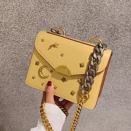 2020 Fashion Women Stars Moons Meteors Handbags PU Leather Chains Hand Bag Flap Shoulder Messenger Crossbody Bags