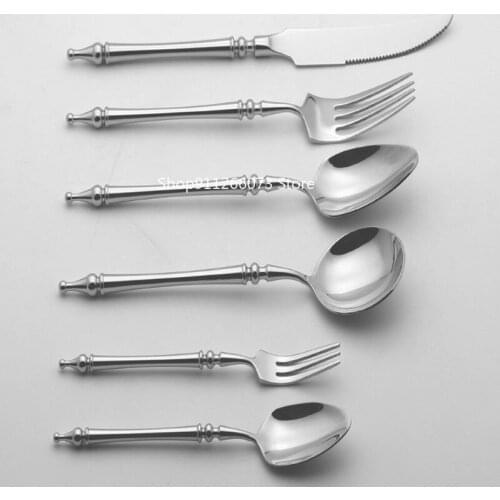 304 stainless steel cutlery set creative stainless steel Portugal European cutlery set of six upscale spoon set
