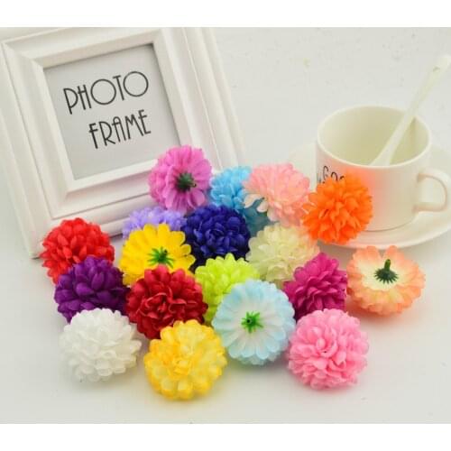 5cm 20pcs Multi-layer silk chrysanthemum heads Artificial flowers cheap for Home wedding decoration diy Wreath Bride bouquet