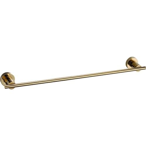 Free shipping Gold finish Round base single towel bar
