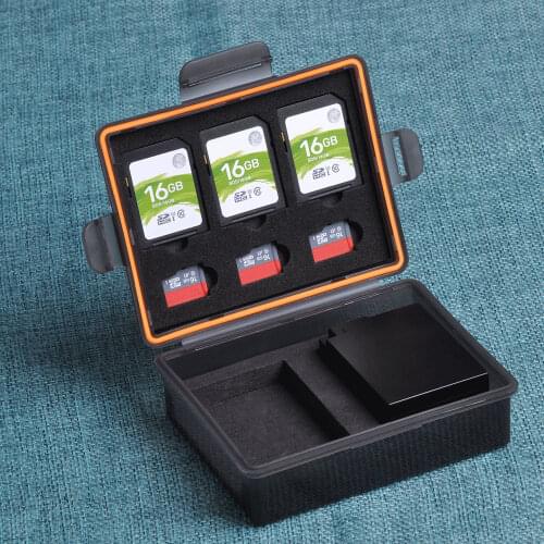 Black Battery Storage Case SD TF Memory Card Case for Canon LP-E17 LP-E12 LP-E10 Sony NP-FW50 NP-FV50 Fuij NP-W126 Battery