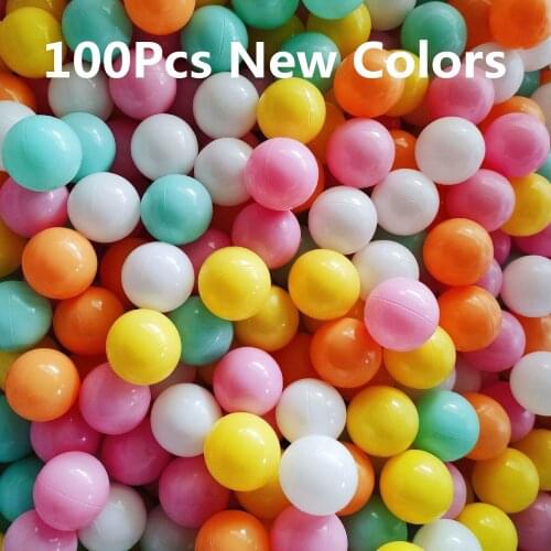 Colors Baby Plastic Balls 100Pcs Eco-Friendly Soft Ocean Balls Funny Children Baby Swim Pit Toy Water Pool Ocean Wave Ball