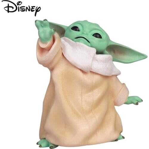 Disney Star Wars Yoda Baby Master Mandalorian Yoda PVC Doll Action Figure Toys Interior Decoration Ornaments