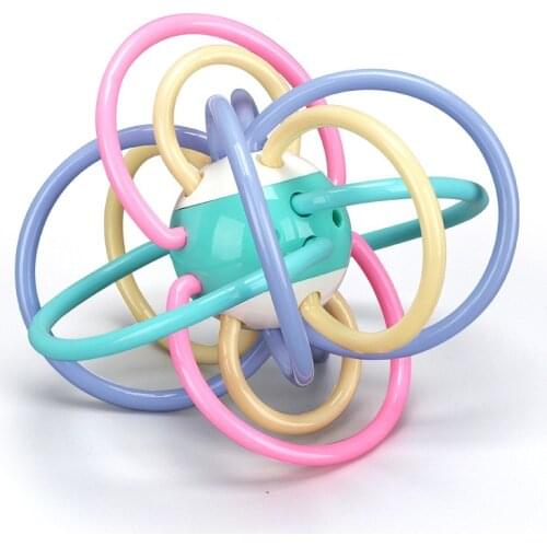 0 12 Months Baby Toys Silicone Newborn Tactile Senses Toys Teether Ball Rattle Toy Training Touch Hand Grasping for Infant Toys