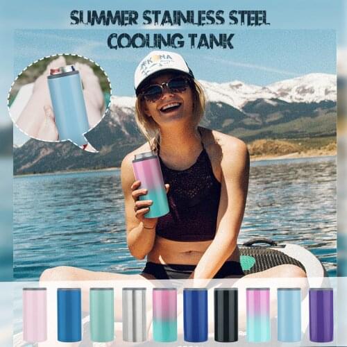 12oz Insulated Slim Can Stainless Steel Can Cooler for Slim Beer Insulated Can Cooler for Regular Cans,Tall Skinny Cans, Bottles