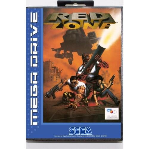 Red Zone Game Cartridge 16 bit MD Game Card With Retail Box For Sega Mega Drive For Genesis