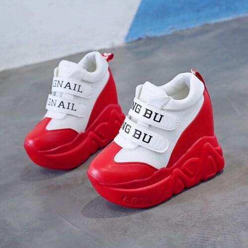 Women Chunky Sneakers Fashion Platform Sneakers Tenis Feminino Ladies Wedges Casual Shoes Woman Leather Sports Dad Shoes