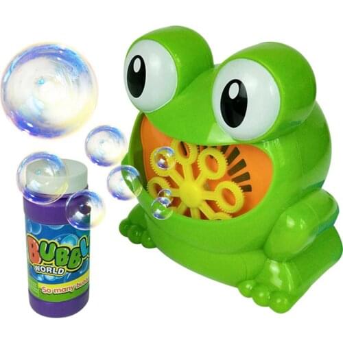 Cute Frog Automatic Bubble Machine Blower Maker Kit Outdoor Play Fun Kids Toy And Drop Shipping New
