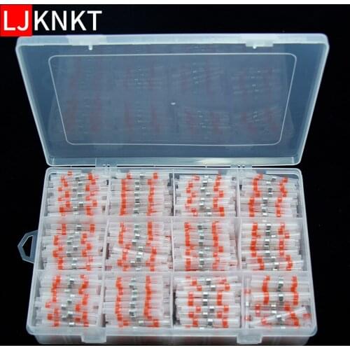 Waterproof Insulated Solder Seal Sleeve Splice Terminals Wire Connectors Heat Shrink Butt Connector Kit AWG22-18