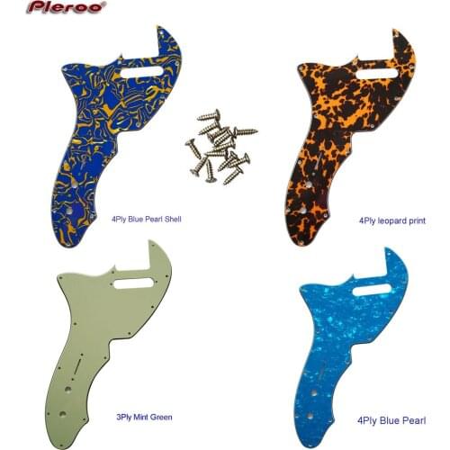 Pleroo Custom Guitar Parts - For Left handed US Tele 69 Thinline Guitar Pickguard Scratch Plate, Multicolor choice