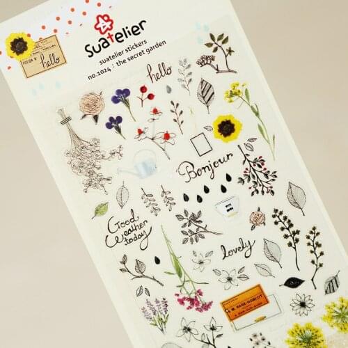 SONIA Secret Garden paper sticker package DIY diary decoration sticker album scrapbooking