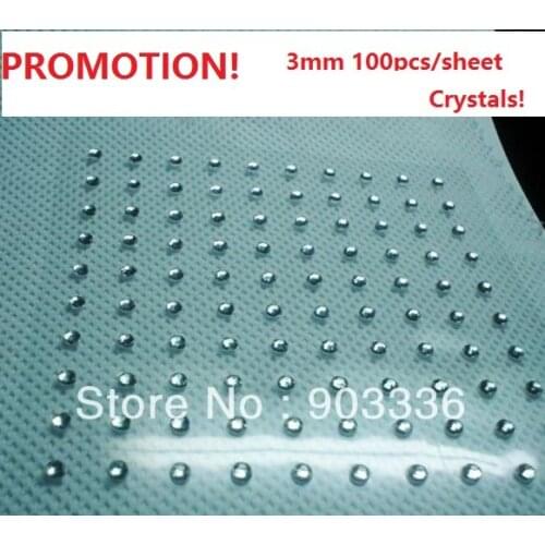 15sheets/lot 100pcs/sheet 3mm Clear Jewelry Rhinestone Crystal Gem Self-adhesive Sticker Scrapbook Paper Decoration Promotion