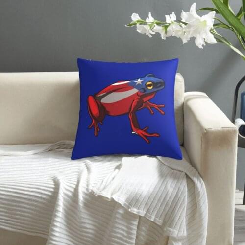 Puerto Rico Frog Coqui Proud Boricua Flag pillowcase printed cushion cover sofa waist pillow pillow cover