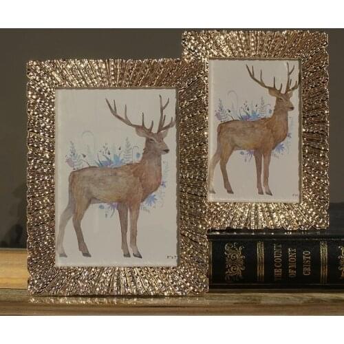 6/7 Inch Luxury Metal American Style Nordic Modern Simple Picture Frame Wedding Gift