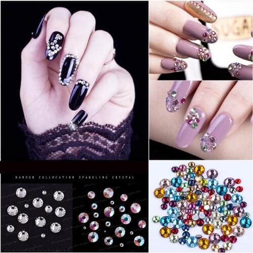 Nail Rhinestone Jewelry Water Flat Bottom Diamond Jewelry Decoration Transparent White