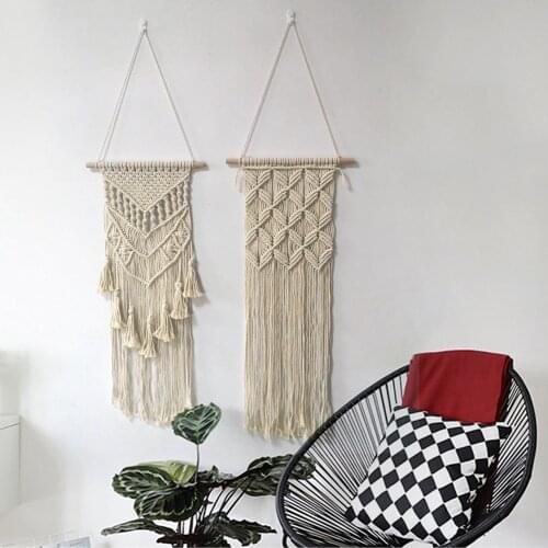 Hand-woven Nordic Tapestry Macrame Wall Hanging Boho Decoration Nursery Home-stay Dorm Apartment Bedroom Headboard Home