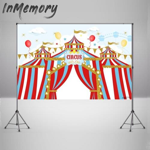 Carnival Party Decoration Photography Backgrounds Circus Backdrops Balloons Supplies Baby Portrait Photocall For Photo Studio
