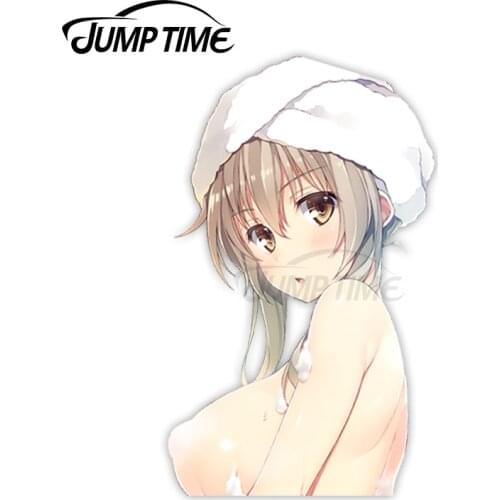 Jump Time Amagi Brilliant Park Sento Isuzu 74 Cute Anime Girl Peeker Vinyl Decal Window Waifu Car Stickers