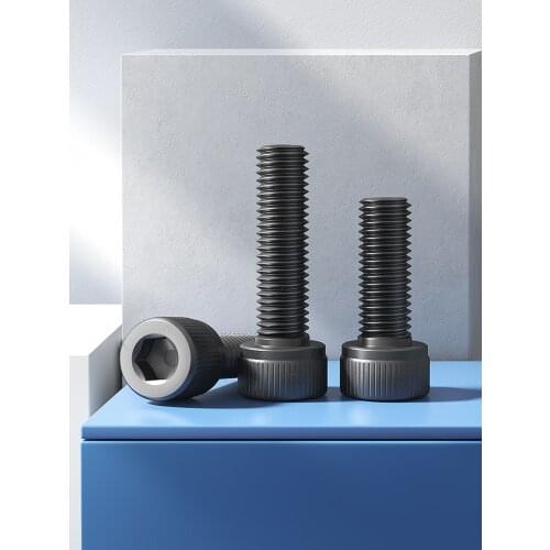 M3M4 high-strength grade 12.9 hexagon socket screw half-tooth cylinder head bolt half-tooth cup head hexagon socket screw