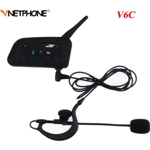 Vnetphone Professional Full Duplex 1200M Referees Headset V6C Wireless BT Intercom Football Referee Interphone Earpiece