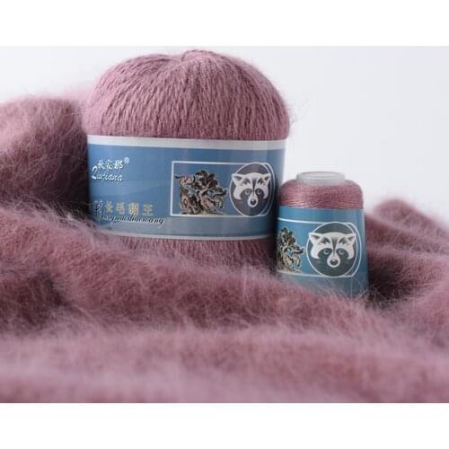 High Quality 50+20g/set Soft Mink Velvet Wool Yarn for Hand Knitting Luxury Long Plush Wool Cashmere Crochet Yarn For Winter