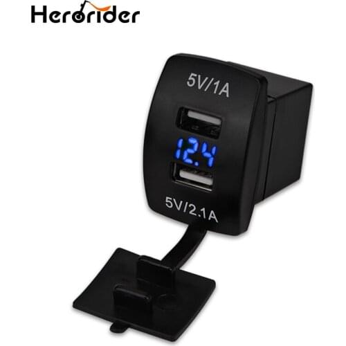 Herorider High Quality 12v 24v 3.1A Car-Charger Dual USB Quick Charger Mobile Phone Travel Adapter cigarette Lighter Car Charger