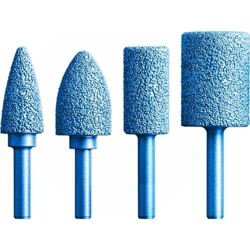 Weitol 6mm Diamond Brazed Grinding Head Burrs Bit for Metal Marble Blue Type 1200