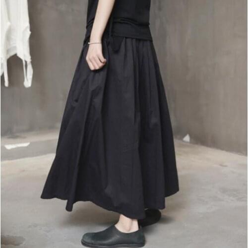 Owen seak Women Cotton Skirt High Street Style Clothing Autumn Dust Women Black Skirt