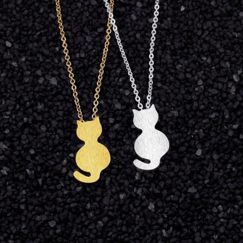 Wholesale 10piece Baby Cat Collar Necklace Stainless Steel Charm Women Pet Jewelry Girlfriend Gifts Animal Statement Necklace