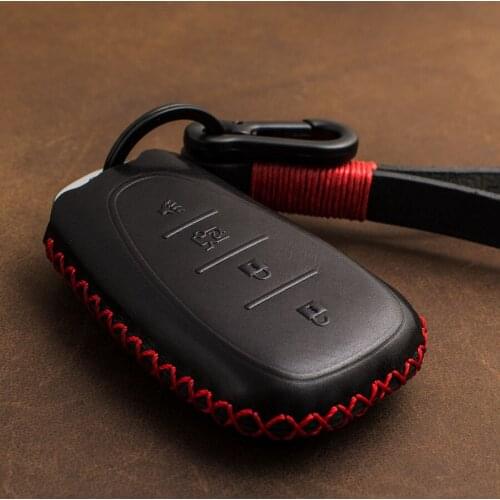 1 Pcs Genuine Leather Car Key Case Key Cover For Chevrolet Chevy Camaro Cruze Malibu Sonic Volt Tracker Smart Remote Key Fob