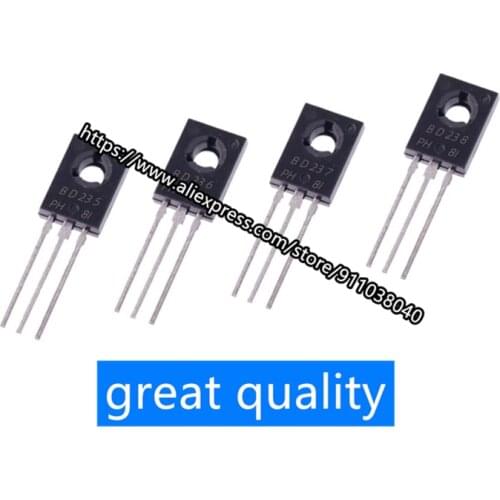 20pcs/lot Brand new BD235/236/237/238 in-line TO-126 power transistor transistor