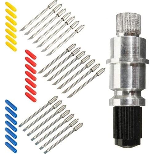 21Pcs Vinyl Cutter Plotter Blades with Blade Holder for Graphtec CB09U CB09 Silhouette Cameo Cutting Knife Cricut Maker