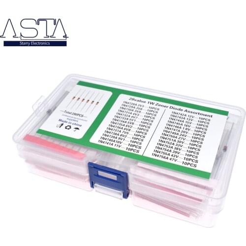 28value 1W Zener Diode 3.3-30V 28values*10pcs=280pcs Assorted Assortment Set New electronic diy kit
