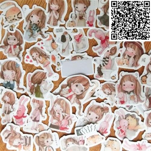 40 pcs Hand-painted child Waterproof Cap Creative Sticker For Skateboard Laptop Luggage Phone Styling Home Toy cartoon Stickers