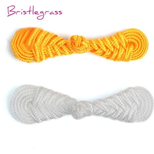 BRISTLEGRASS 5 Pair Handmade Classical Chinese Knot Button Frog Closure Ribbon Fastener Cheongsam Costume Tang Suit Sewing Craft