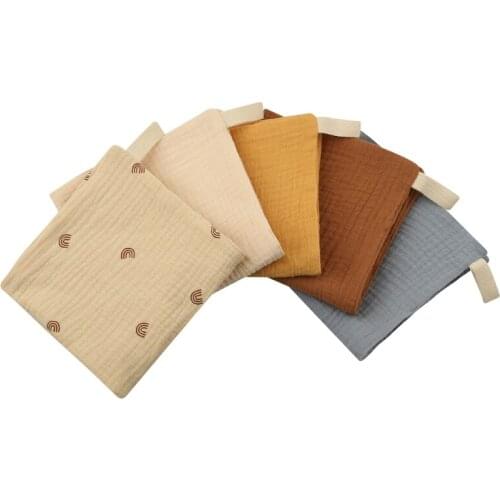 5pcs/lot Baby Handkerchief Square Baby Face Towel 30x30cm Soft Absorbent Gauze Cotton Kids Feeding Bibs