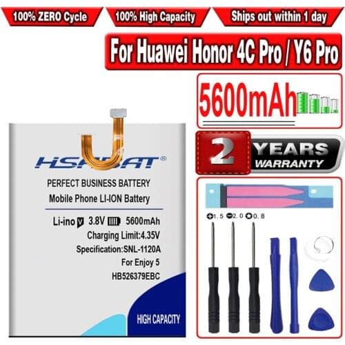 HSABAT 100% New 5600mAh HB526379EBC Battery for Huawei Honor 4C Pro / Y6 PRO For Huawei Enjoy 5 TIT-AL00 CL10