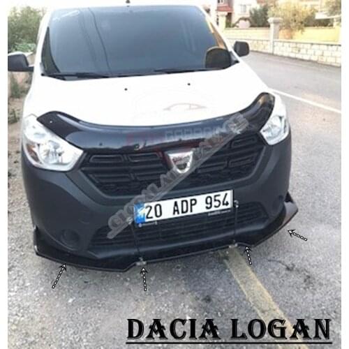 For Dacıa Front Bumper Attachment Lip 2005-2020 Piano Glossy Black Splitter Diffuser Universal Spoiler Bumper Mud Flaps sport