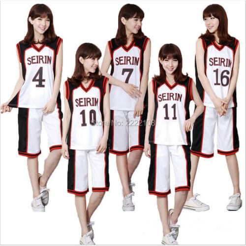Anime Kuroko no Basuke Seirin Kuroko Basket ball Tetsuya Kagami Taiga Hyuga Junpei Cosplay Costume Uniform sportsuit Jersey Set