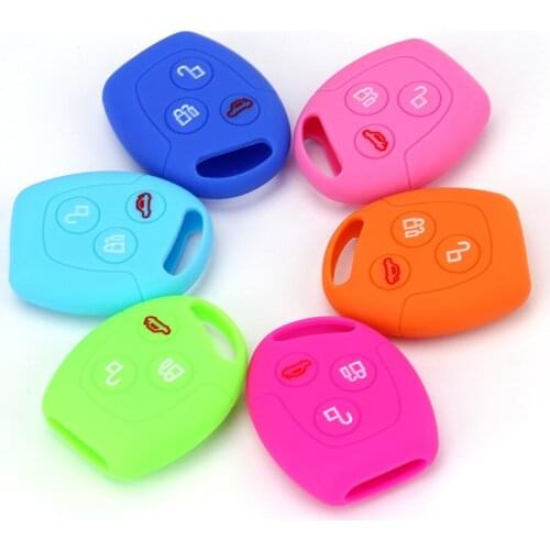 Car Styling Key Protector Shell Silicone Car Key Case Cover for Ford Transit Focus KA Galaxy Mondeo Fiesta C-Max S-Max Connect