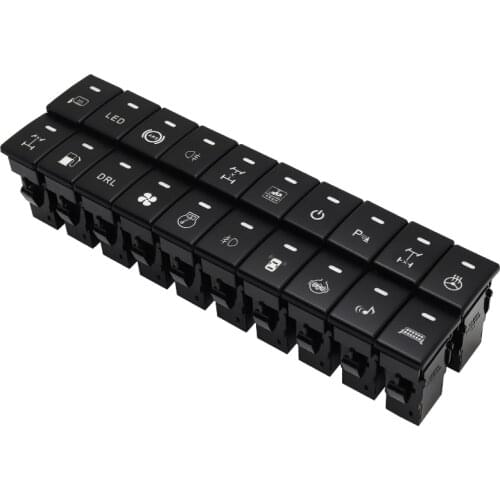 For Isuzu Lingtuo Front Fog Light LED DRL Heating Up Tail Gate Radar Parking Sensor Switch Button with wire