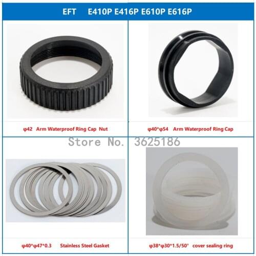 EFT E410P E416P E610P E616P Accessories Arm Waterproof Ring Cap/Stainless Steel Gasket/Screw Pack