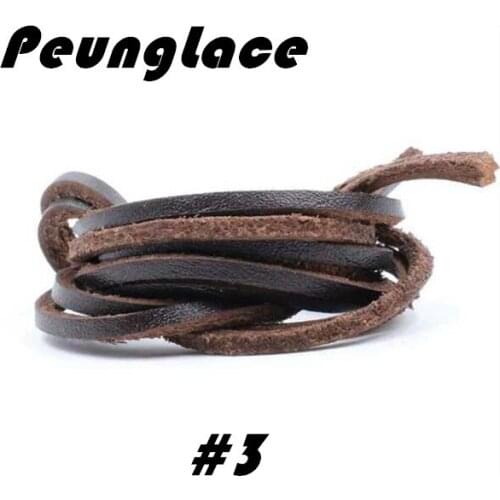 Quality PeungLace 1000 pair 3mm Square Genuine Leather Shoelaces 10 Colors Available