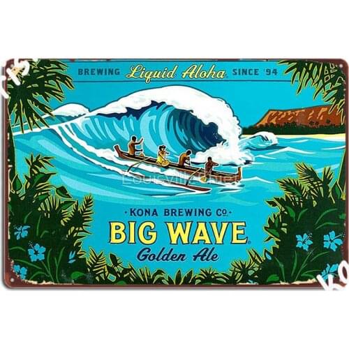 Kona Big Wave Metal Plaque Poster Classic Bar Cave Club Party Plaques Tin sign Posters