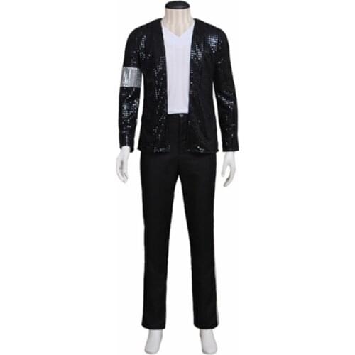 Michael Jackson Performance Stage Clothing Plays Suit Bling Jacket Cost Costumes Role Play Dance Wear Sets Custom Made