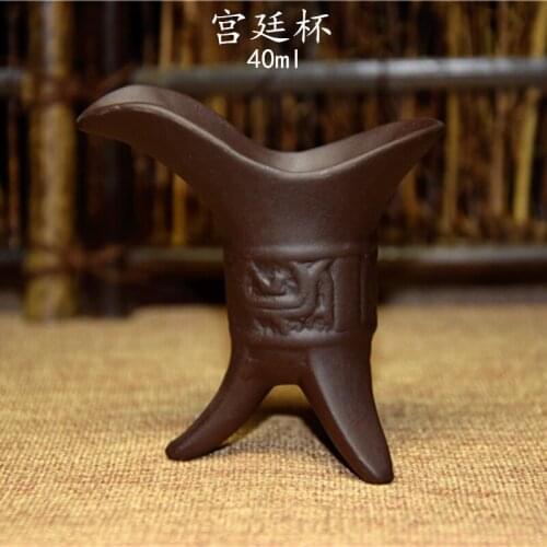 Sales / Yixing raw ore genuine Handmade / palace brand cup purple sand mouth cup Flower goods special shaped Master Cup