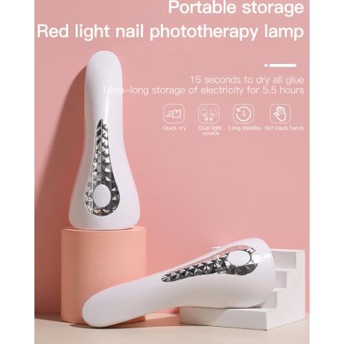 Nail Lamp Sunshine Nail Dryer Mini 18W Nail Light Quick-drying Nail Phototherapy Light Rechargeable Manicure Handheld Lamp