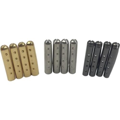 Weiou 100 Pcs/Lot 3.8x22mm Metal Shoelace Bullet Ends Aglet Tip Replacement Shoes Clothes Lace Repairing Silver Gold GunBlack